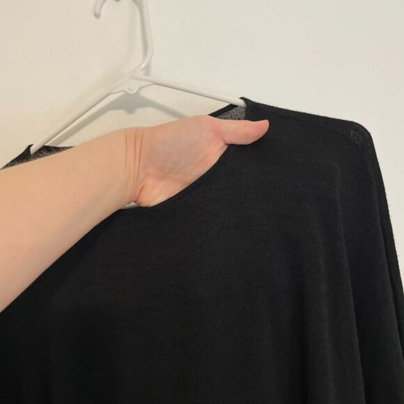 WILFRED FREE ARITZIA Cober T-Shirt Dress Black Knit Relaxed Fit Mini Shift Dress - Picture 7 of 16